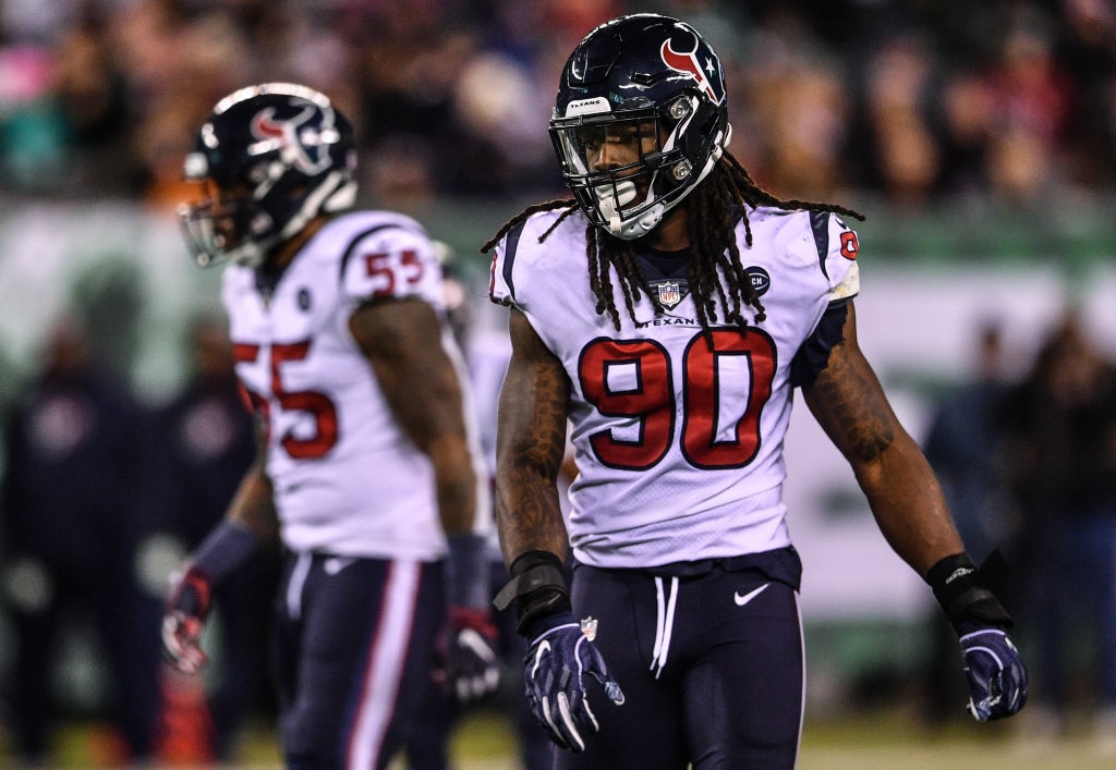 Jadeveon Clowney #90 of the Houston Texans in action