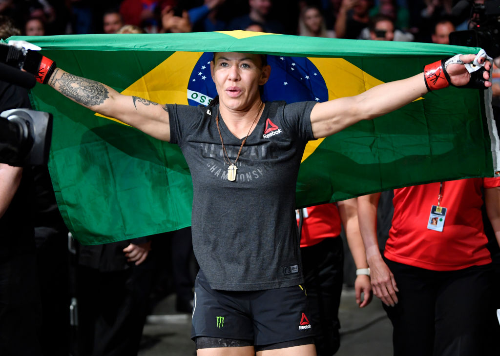 Cris Cyborg of Brazil prepares to fight Felicia Spencer of Canada