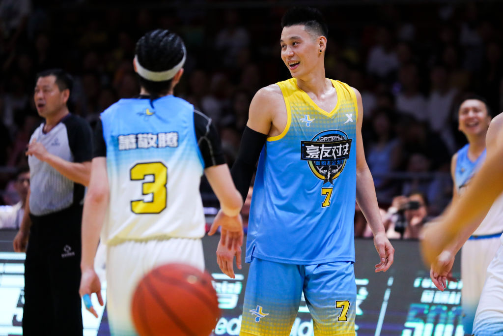 Jeremy Lin playing in an All-Star Game in Guangzhou