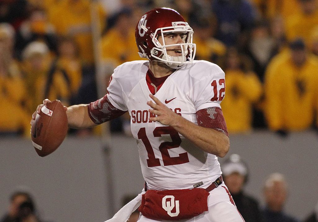 Landry Jones #12 of the Oklahoma Sooners