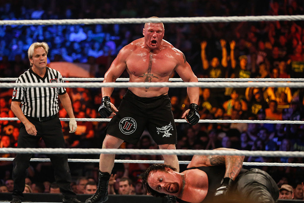 Brock Lesnar and The Undertaker battle it out at the WWE SummerSlam