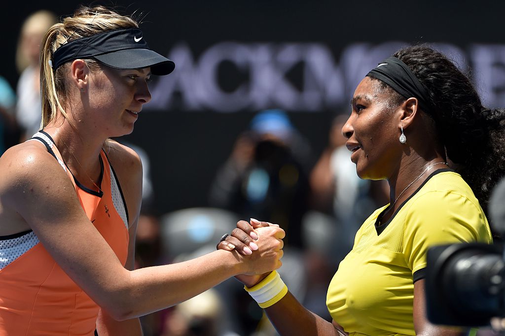 Serena Williams and Maria Sharapova in their last meeting at the 2016 Australian Open