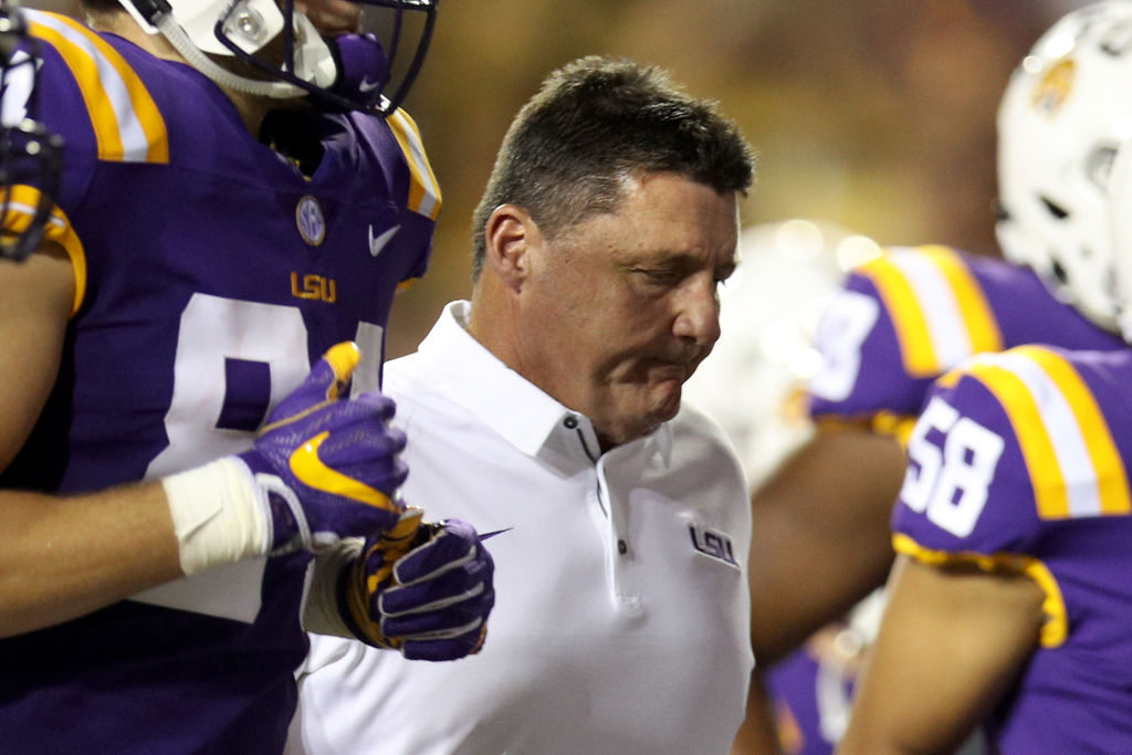 Ed Ogeron is looking for his first win against the Crimson Tide