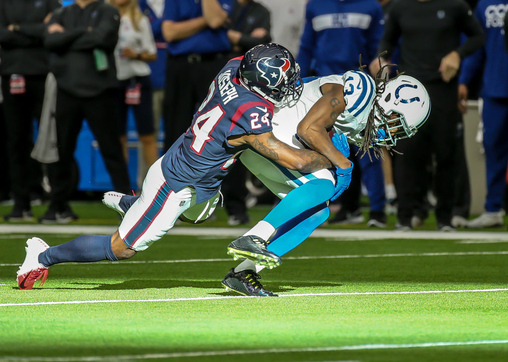 Johnathan Joseph (left) received a raise from the Texans before the 2019 season, but did he deserve it?