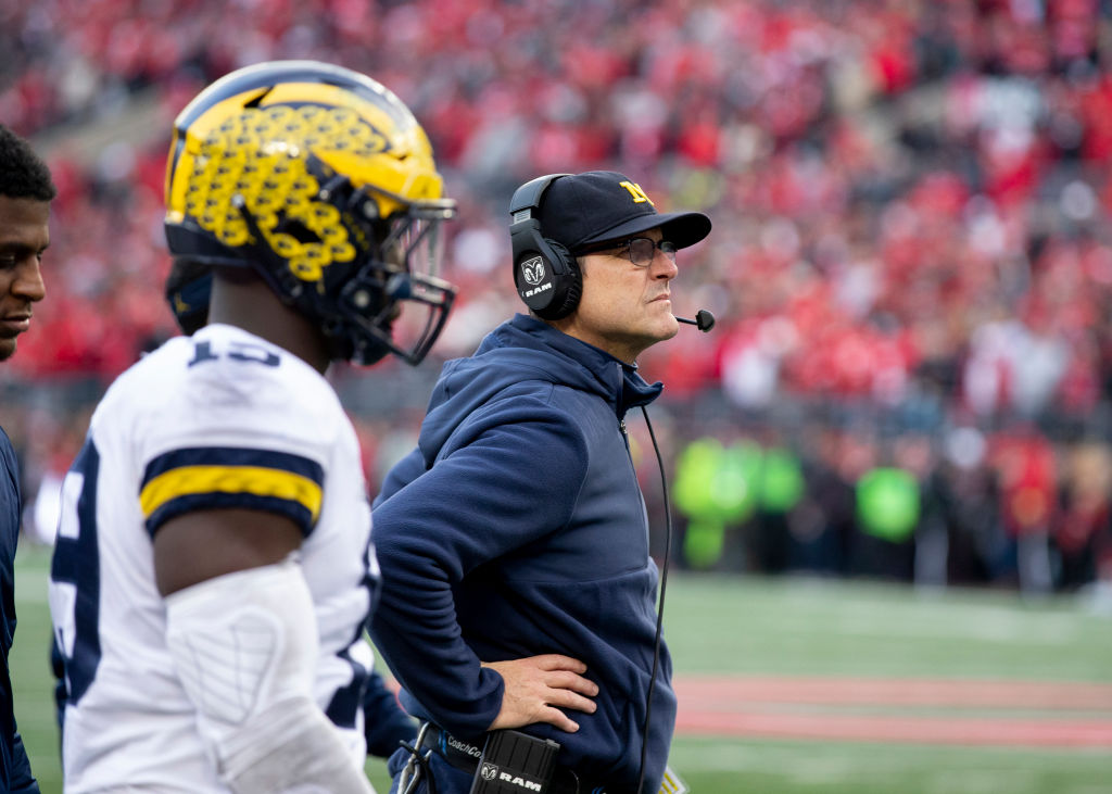 Michigan coach Jim Harbaugh doesn't have much success in the Ohio State-Michigan rivalry, which is one of the fiercest in college football.