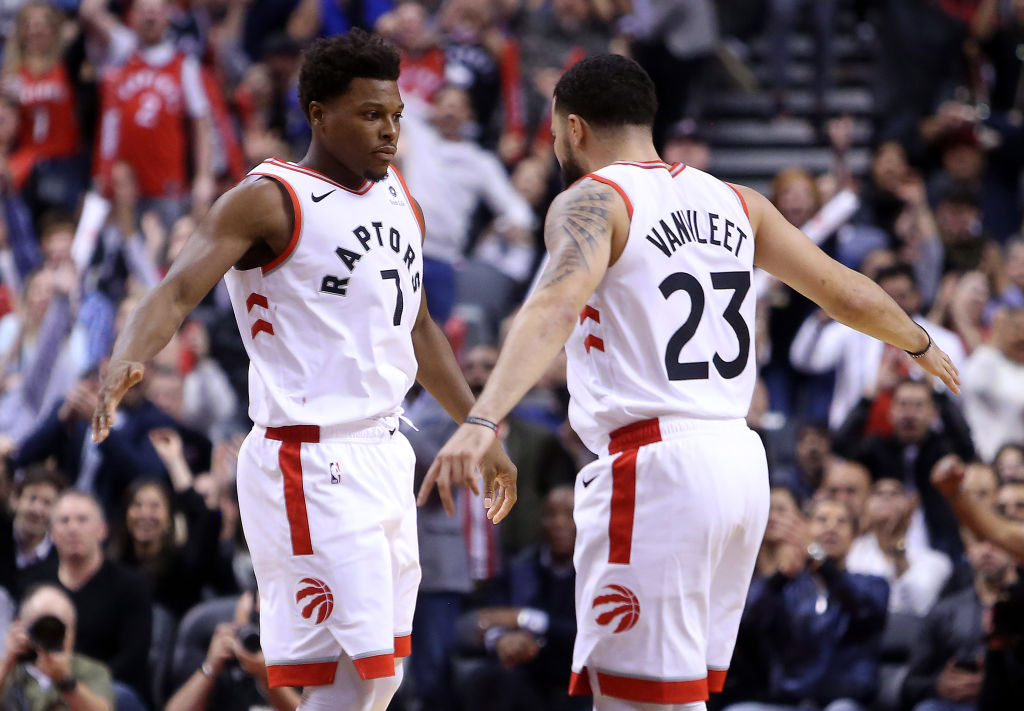 With Kyle Lowry (left) and Fred VanVleet leading the way, the Raptors should still be one of the best teams in the NBA in 2019-20.