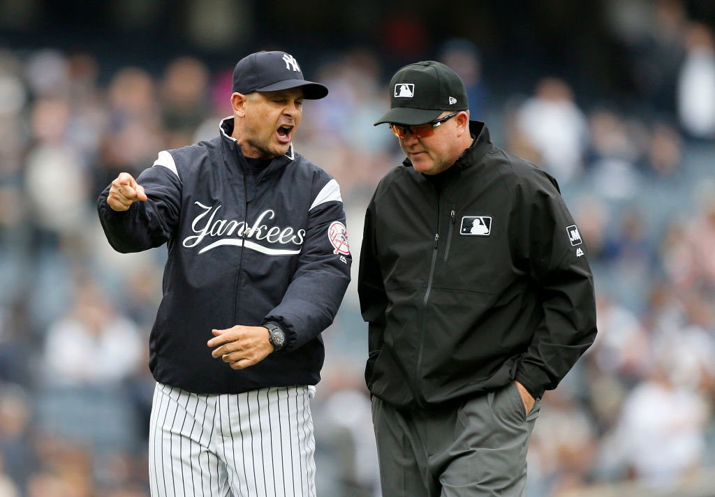Seems like Yankees manager Aaron Boone can't wait for "robot umpires" to make their way to MLB.