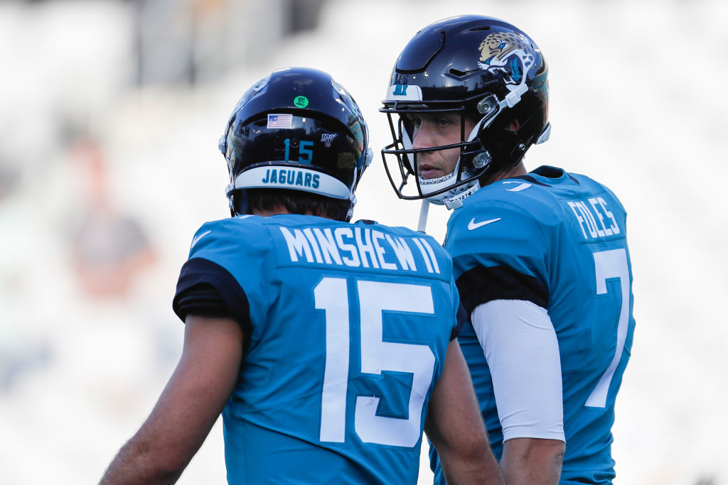 If Nick Foles (right) doesn't stay healthy, then the Jaguars might be in for a long season in 2019 with rookie Gardner Minshew running the offense.