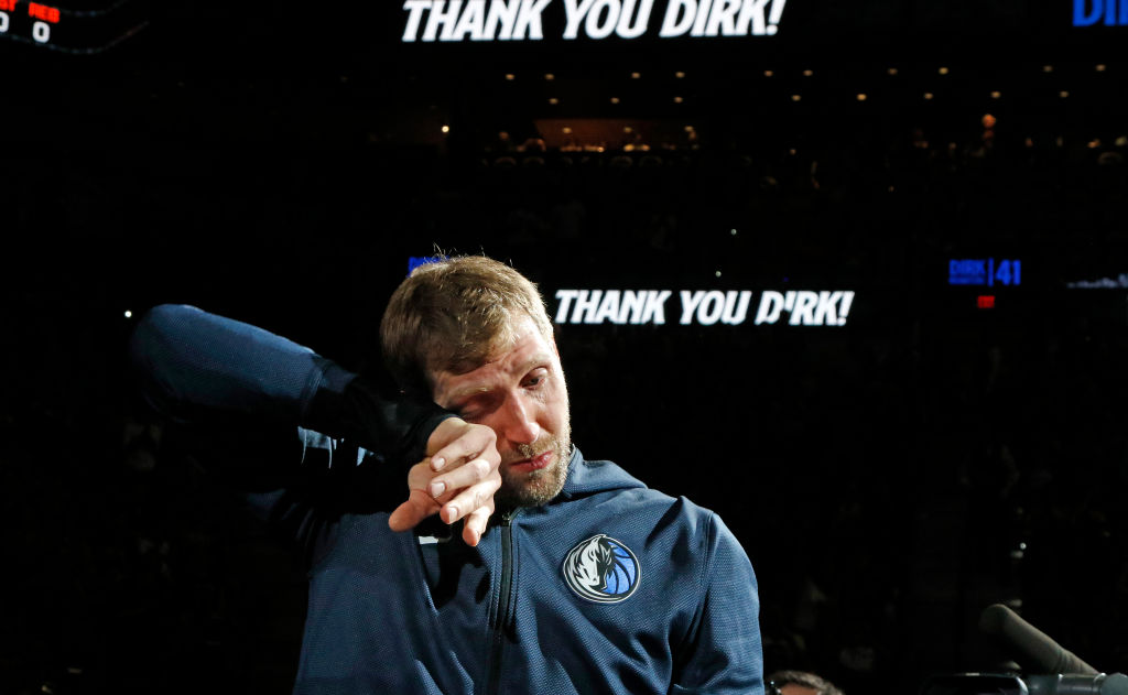 Dirk Nowitzki of the Dallas Mavericks in 2019