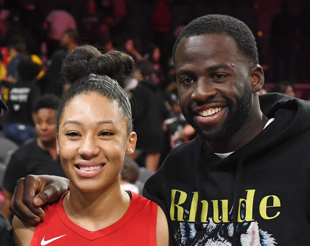 Draymond Green and Aerial Powers at a WNBA game in Las Vegas