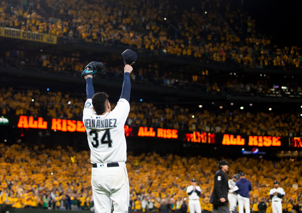 Cy Young Award winning pitcher Felix Hernandez says good bye to the Seattle Mariners