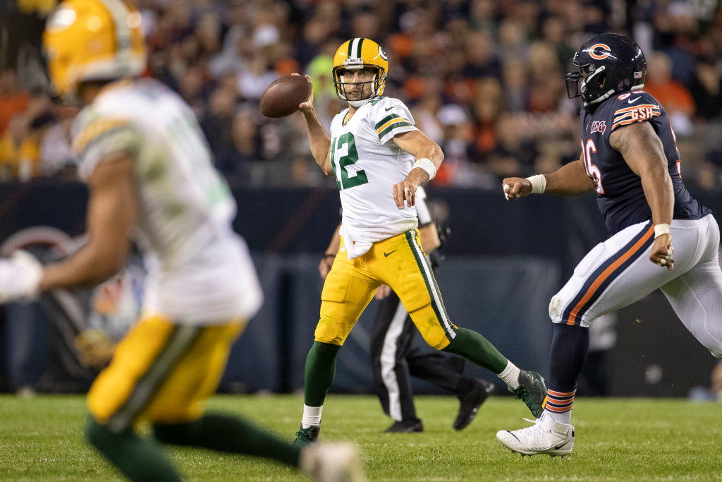Aaron Rodgers passed for one touchdown as the Packers defeated the Bears 10-3 in the NFL season opener on Sept. 5, 2019.