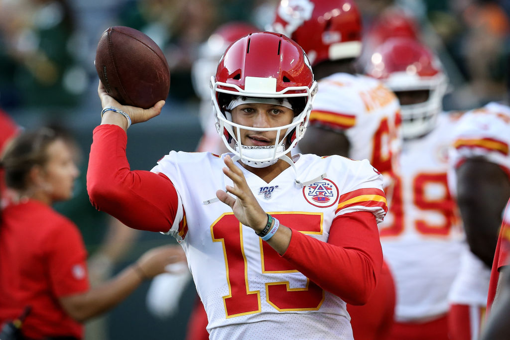 Patrick Mahomes #15 of the Kansas City Chiefs