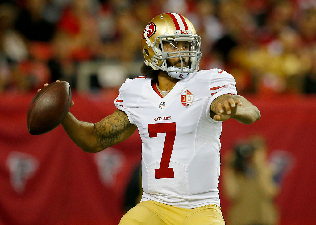 Colin Kaepernick in action with the San Francisco 49ers