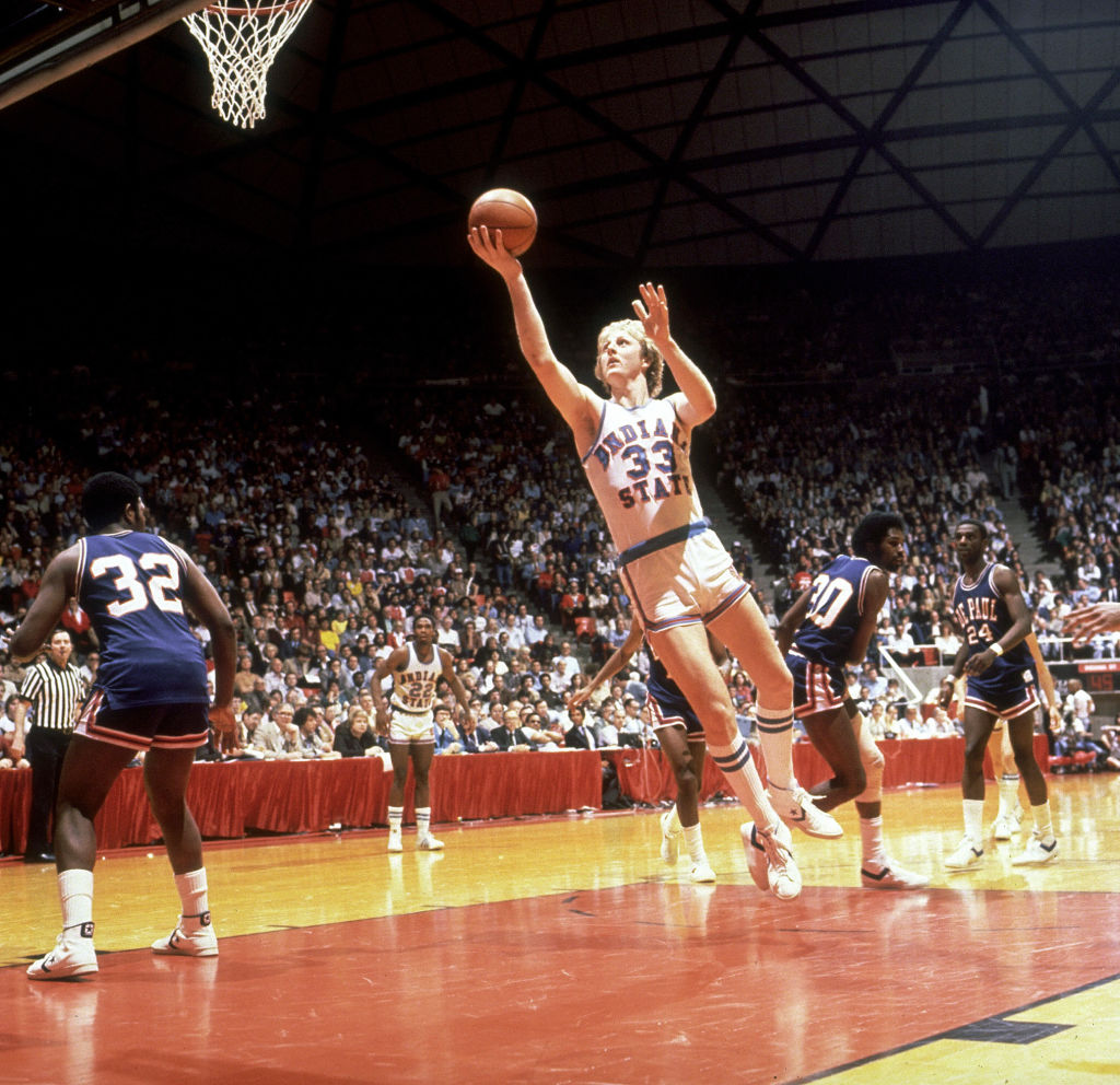 Indiana State and Boston Celtics legend Larry Bird was not pleased when a mural artist added tattoos to his image.