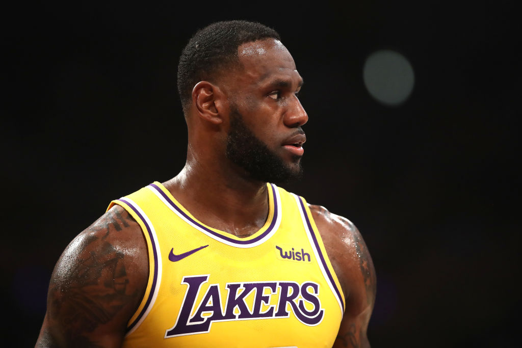 LeBron James #23 of the Los Angeles Lakers