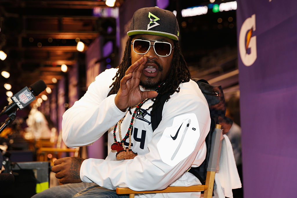 Super Bowl XLIX Media Day - Marshawn Lynch