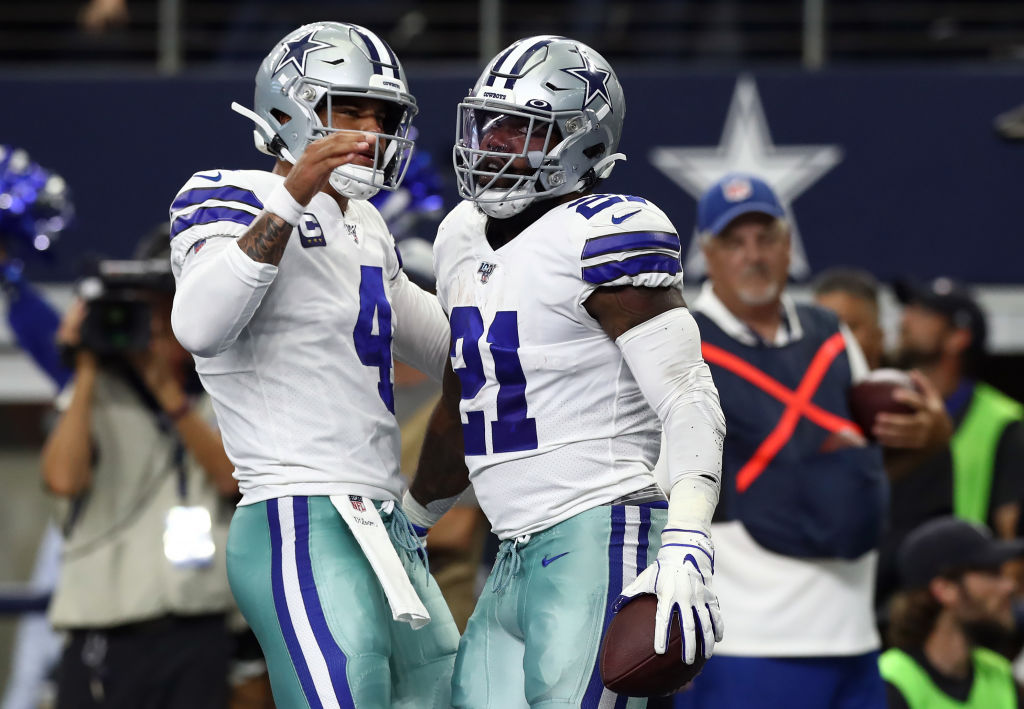 Dak Prescott (left) and Ezekiel Elliott had little trouble getting past the Giants in the first game of the 2019 NFL season.
