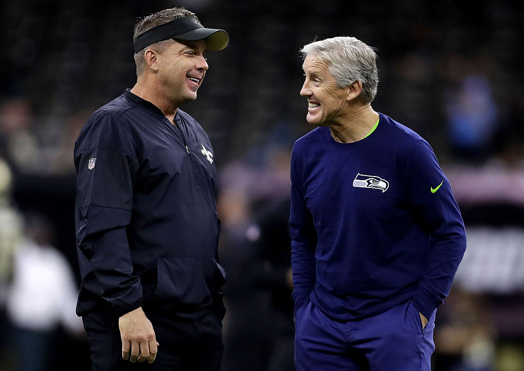 The Seahawks and coach Pete Carroll (right) host Sean Payton and the Saints in one of the marquee games in Week 3 of the 2019 NFL season.