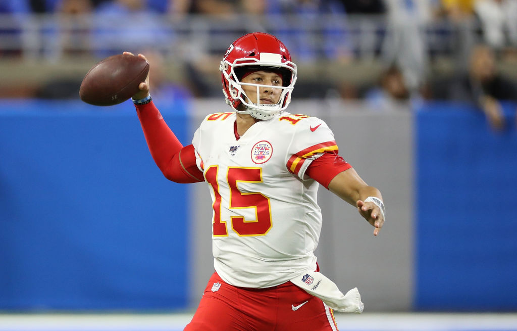 Patrick Mahomes #15 of the Kansas City Chiefs