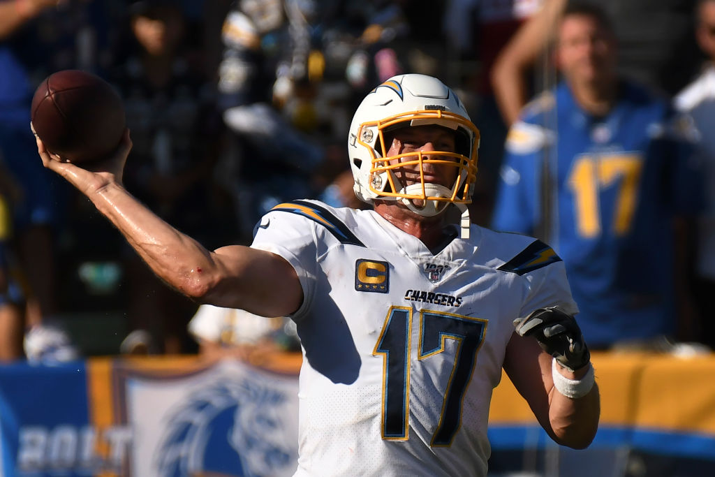 Quarterback Philip Rivers #17 of the Los Angeles Chargers