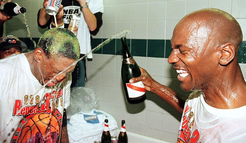 Dennis Rodman (left) has a unique way of looking at the legendary careers of Michael Jordan (right) and LeBron James.