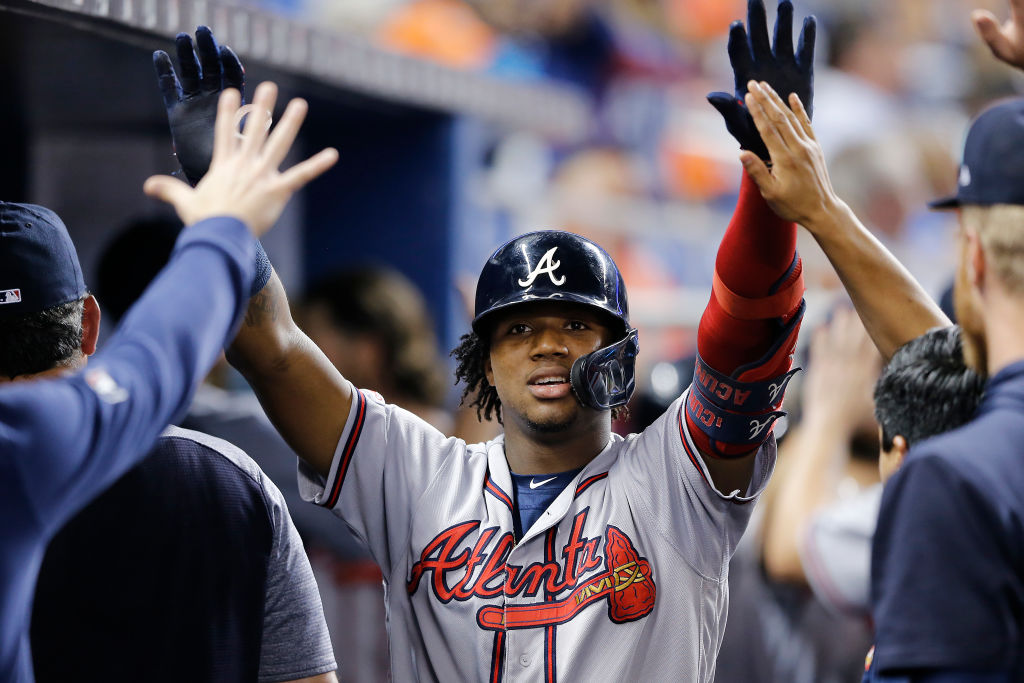 The Braves' Ronald Acuna can make a very elite list of baseball greats in 2019 if he hits 40 home runs and steals 40 bases.