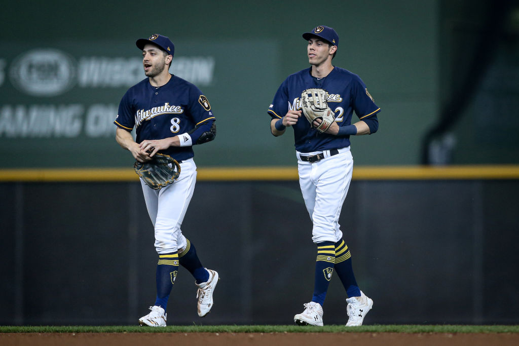 The Brewers Ryan Braun (left) honored injured teammate Christian Yelich (right) -- and it was both bad and good.
