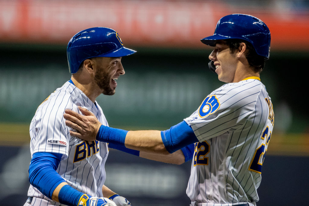 The Brewers Ryan Braun (left) honored injured teammate Christian Yelich (right) -- and it was both bad and good.