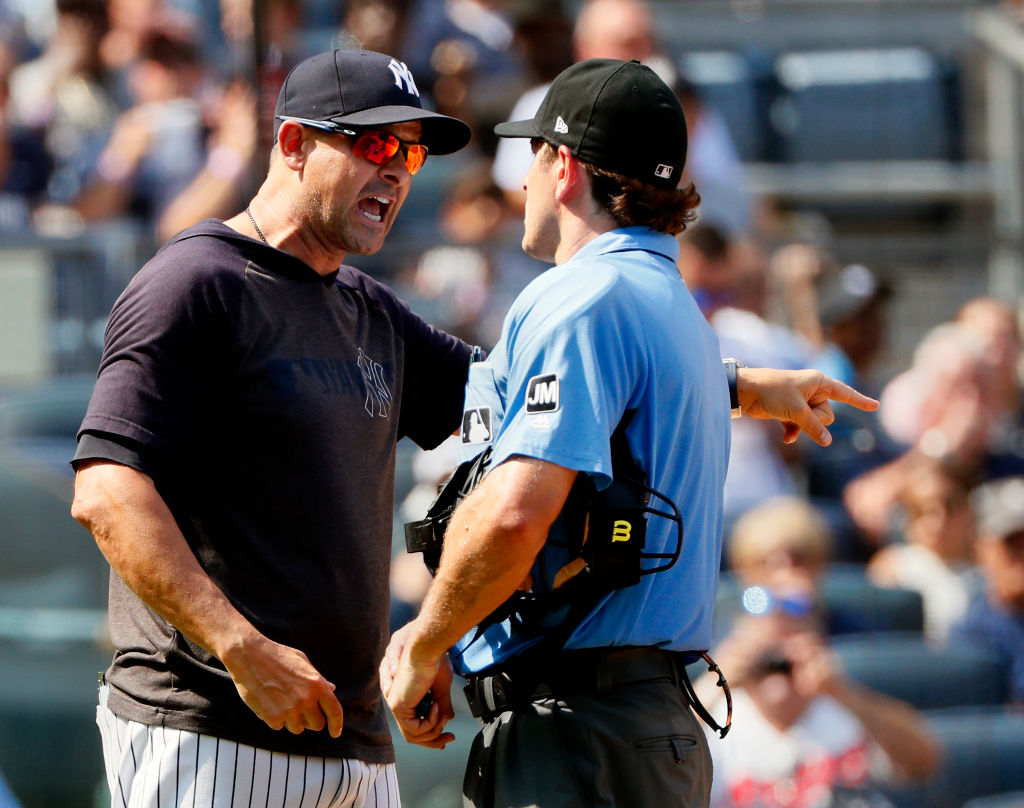 Yankees manager Aaron Boone (left) could set a new record in 2019.