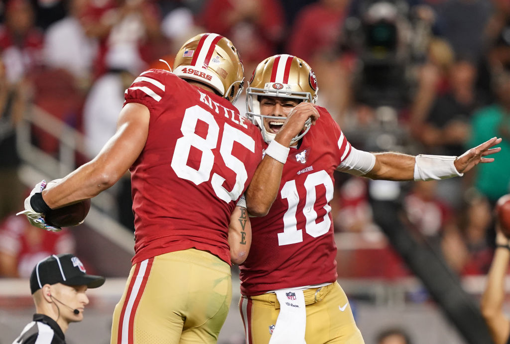 49ers Jimmy Garoppolo and George Kittle