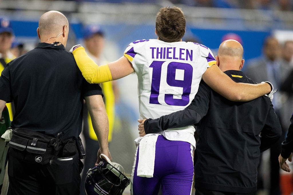 Minnesota Vikings receiver Adam Thielen won't play against the Washington Redskins.