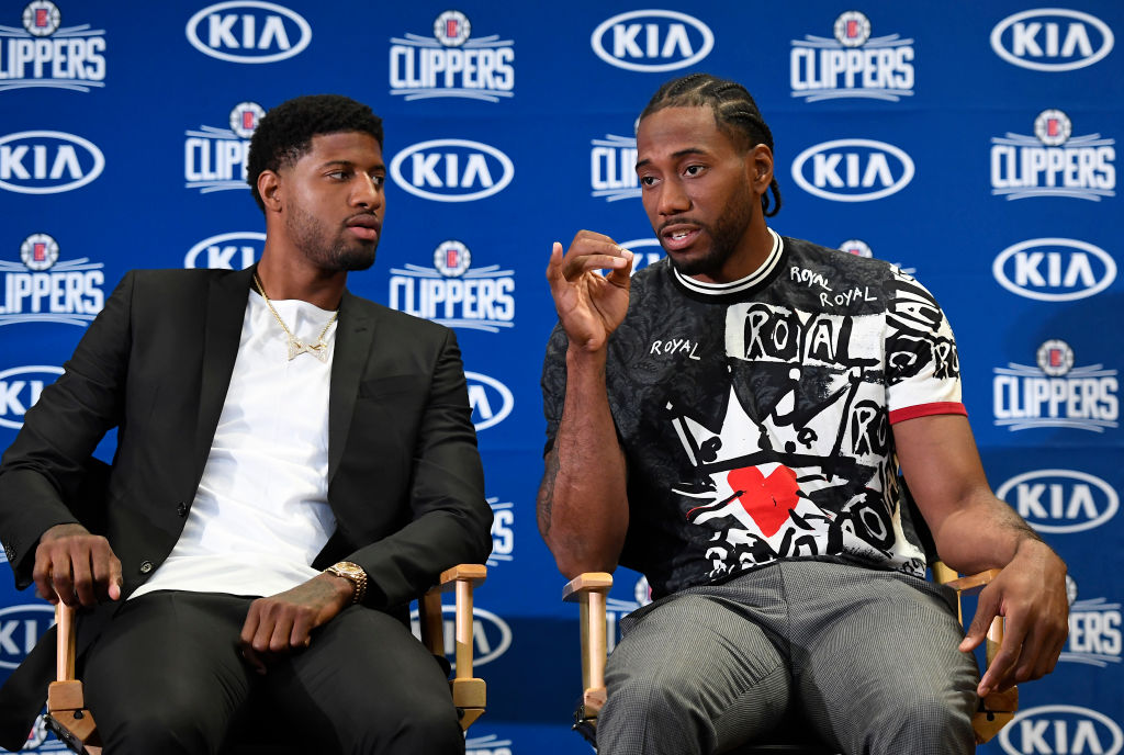Clippers forwards Kawhi Leonard and Paul George