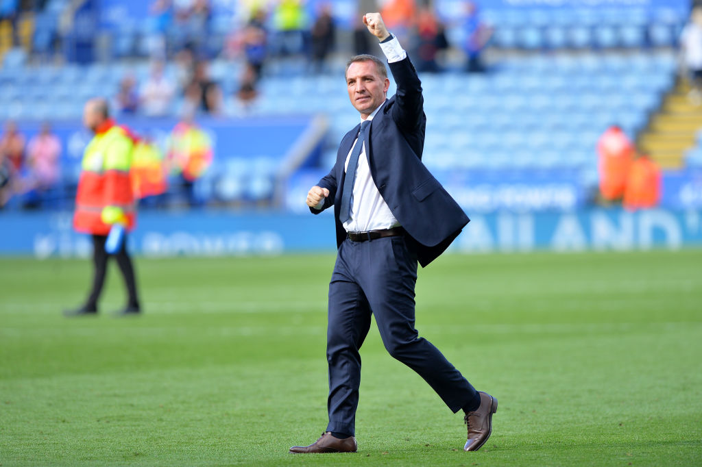 Brendan Rodgers leads his Leicester City squad into Anfield looking for a big Premier League win.