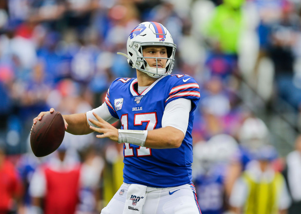 Josh Allen #17 of the Buffalo Bills