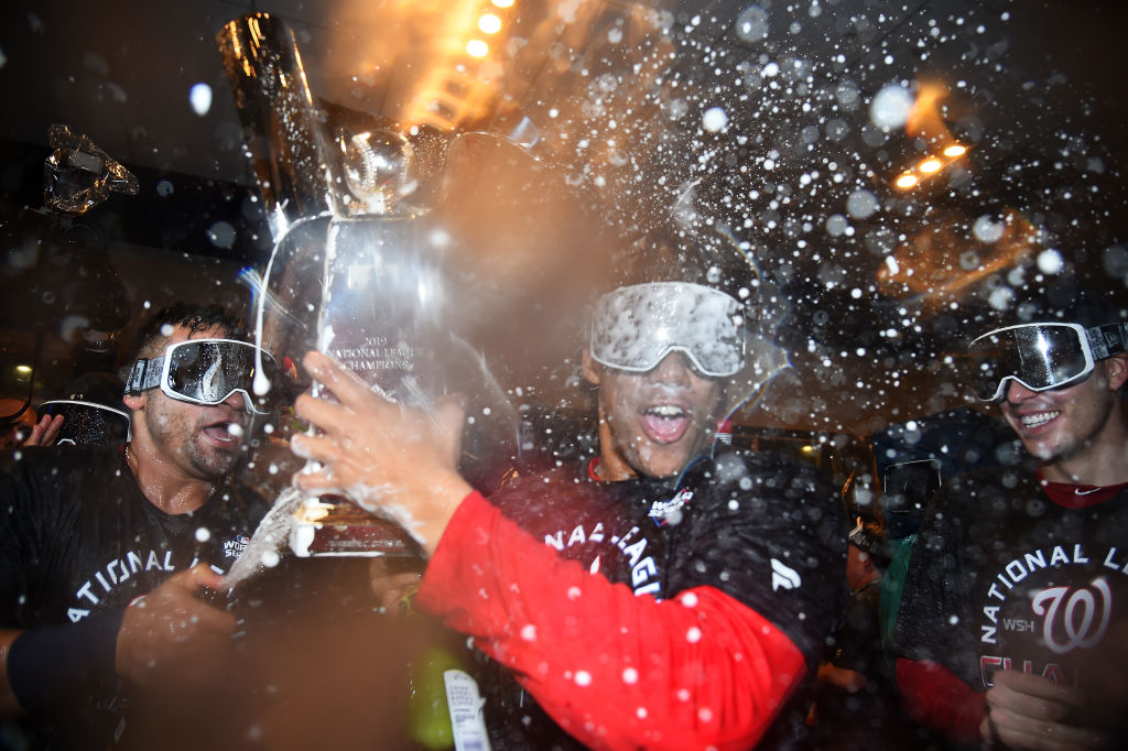 Juan Soto and the Washington Nationals celebrate their annihilation of the St. Louis Cardinals