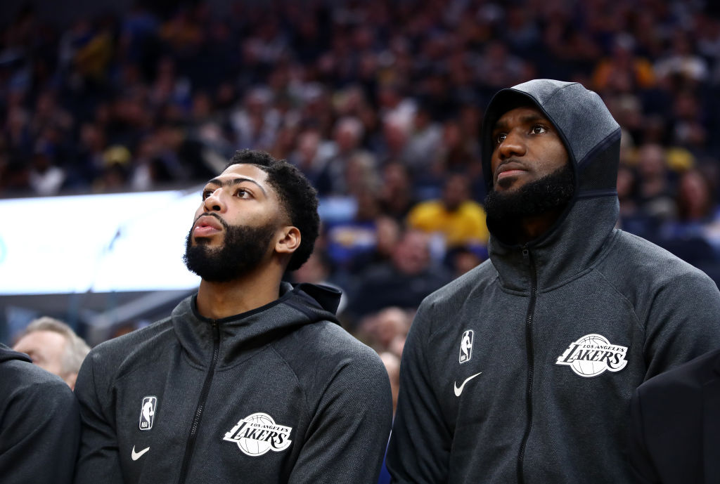 Lakers forward LeBron James and Anthony Davis