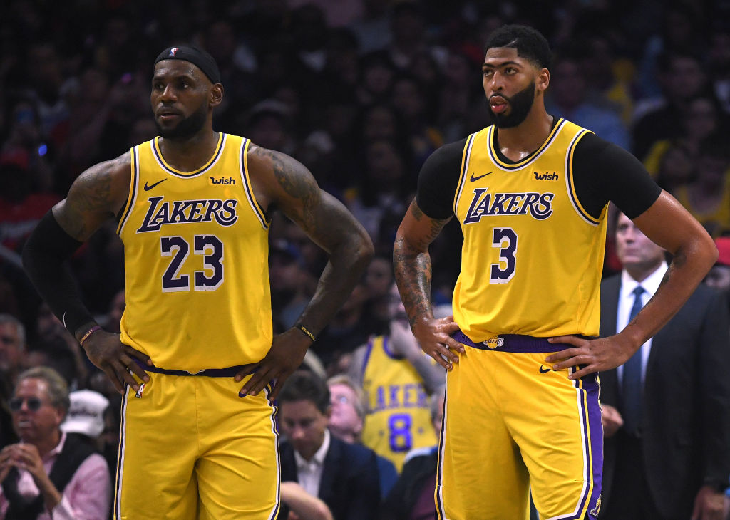 Lakers forwards LeBron James and Anthony Davis