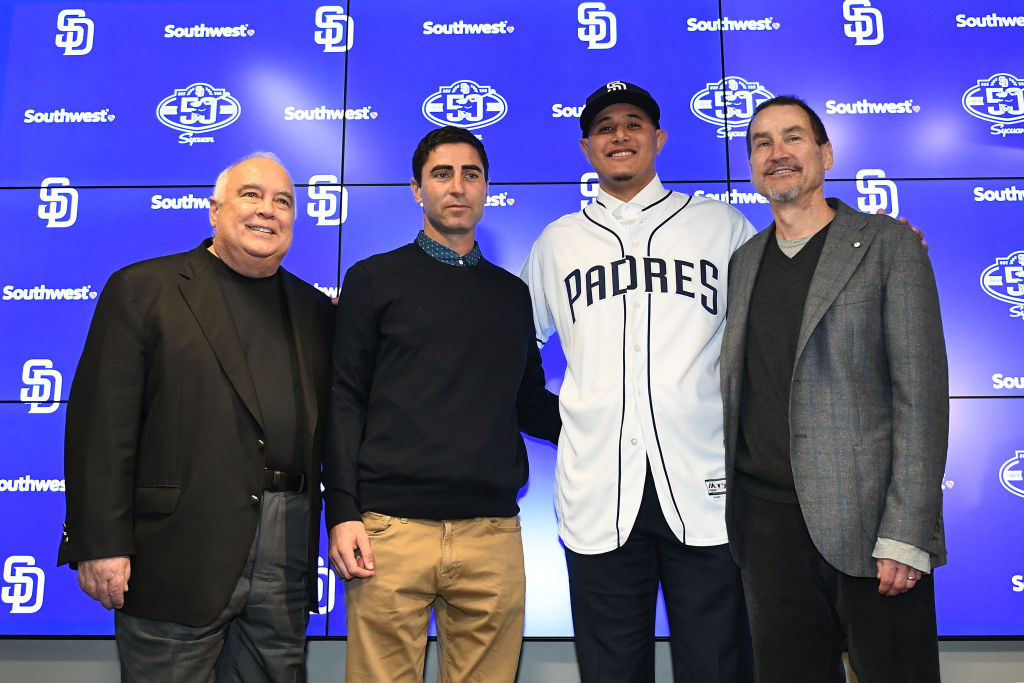 Padres owner Ron Fowler (left) sounded a bit delusional when discussing the 2019 season.