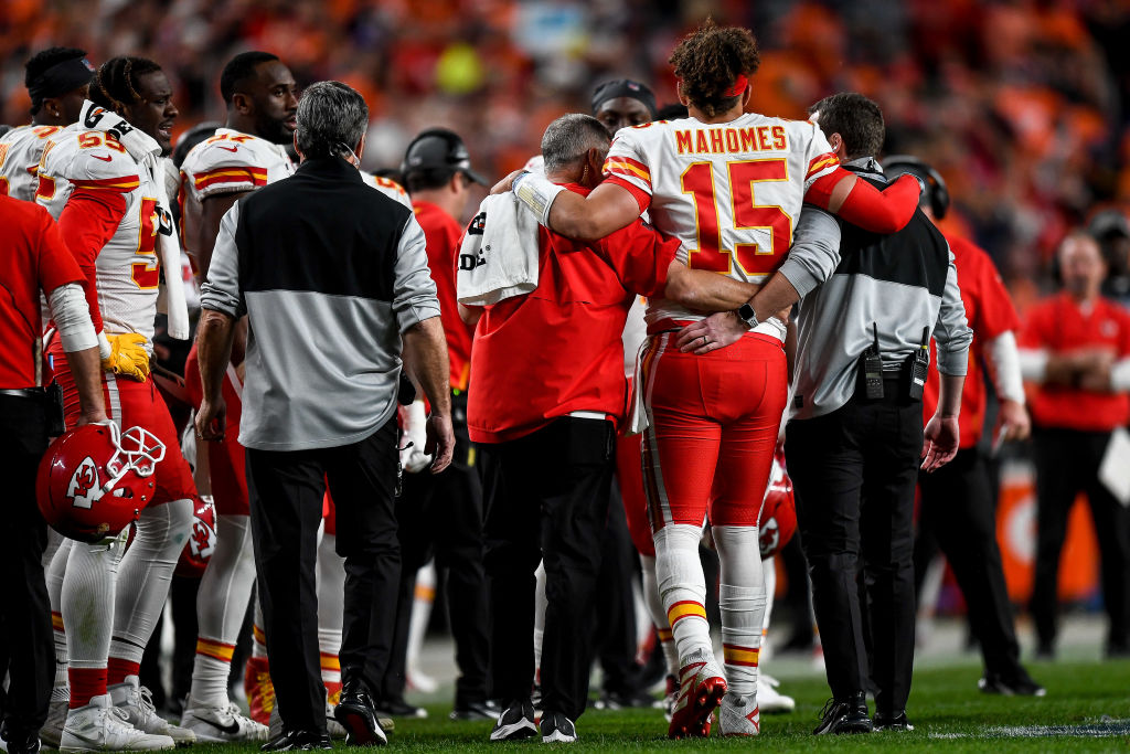 Kansas City Chiefs quarterback Patrick Mahomes was injured against the Denver Broncos.