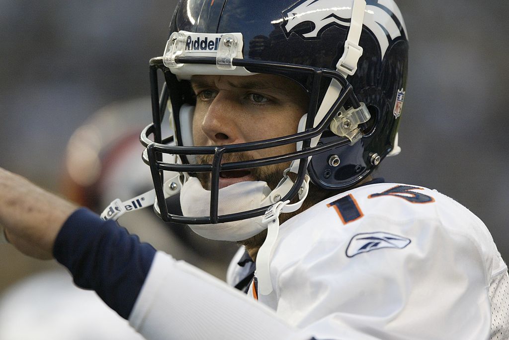 Quarterback Jake Plummer of the Denver Broncos on the sideline in 2006