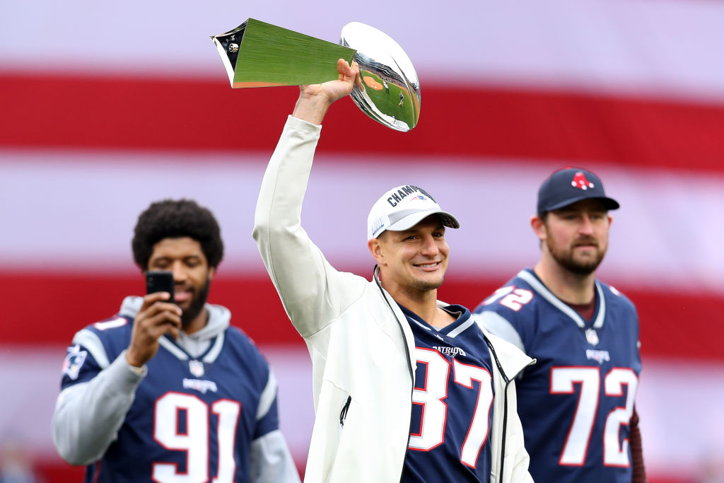 After winning three Super Bowls with the New England Patriots, Rob Gronkowski retired.