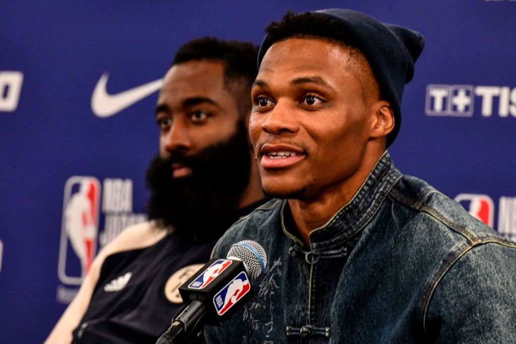 Russell Westbrook feels pretty good about reuniting with James Harden on the Rockets.