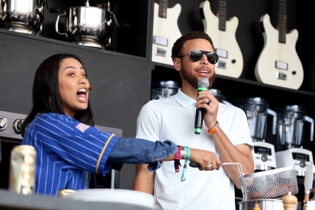 Ayesha Curry is joined by husband Golden State Warriors' Stephen Curry as she prepares a chicken and waffles recipe