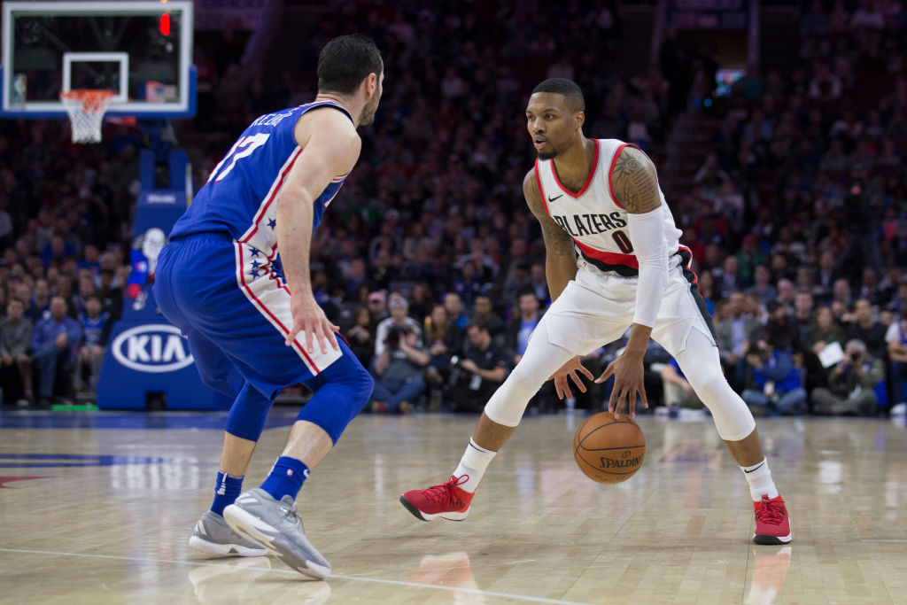 Damian Lillard (right) has a chance to go down as one of the most accurate free throw shooters in NBA history.