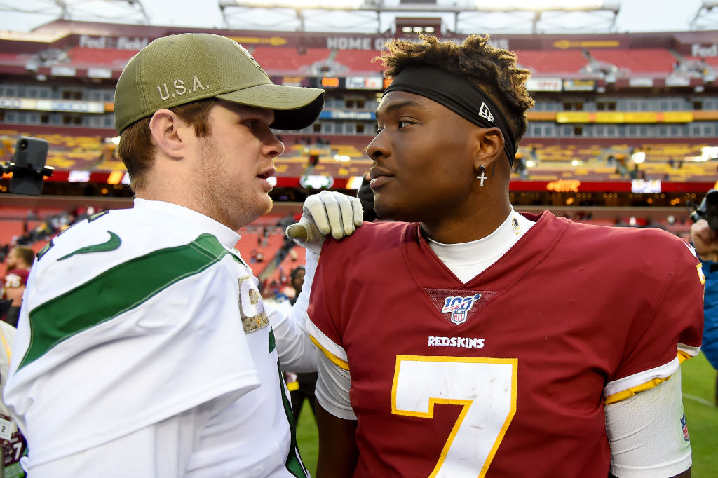 Sam Darnold's New York Jets defeated Dwayne Haskins' Washington Redskins on Sunday.