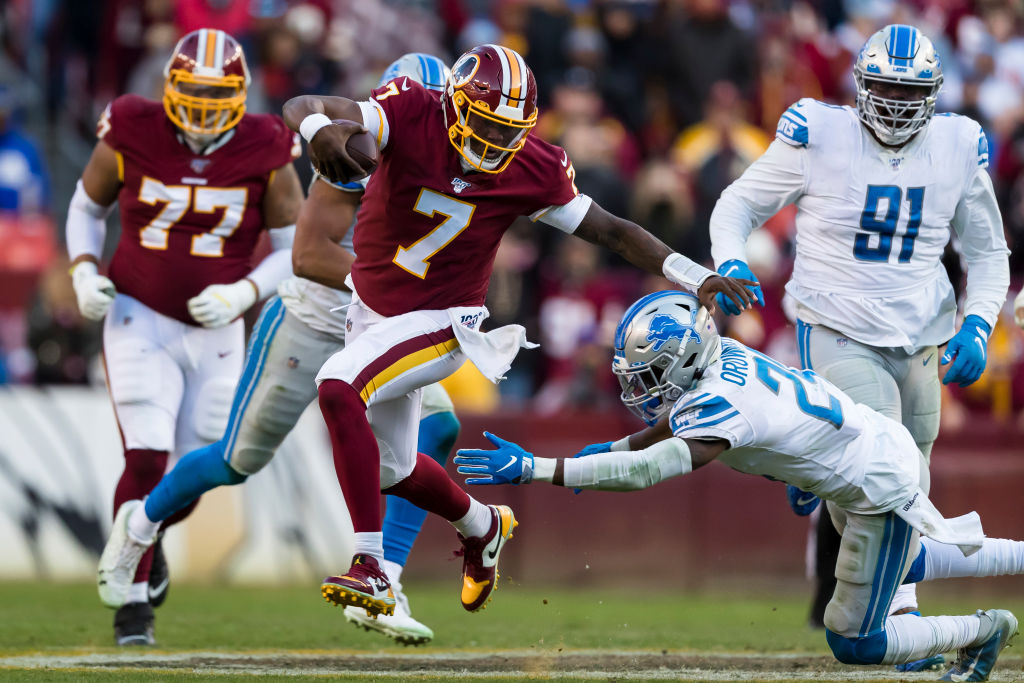 Washington Redskins quarterback Dwayne Haskins earned his first NFL win as a starter on Sunday.