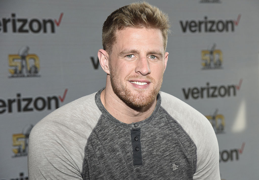 J.J. Watt at a red carpet event.