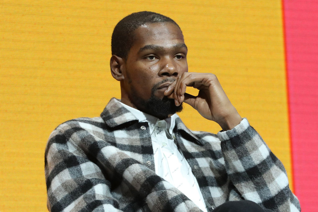 Kevin Durant speaks during the 2019 Forbes 30 Under 30 Summit at Detroit Masonic Temple