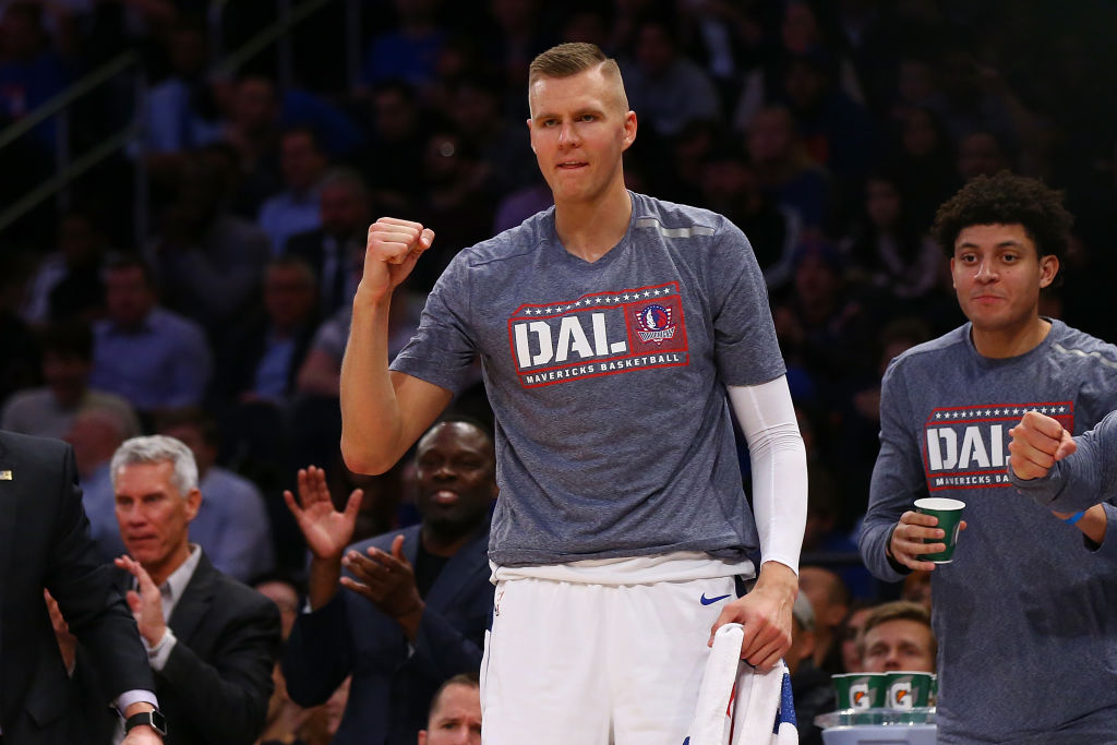 Unlike most NBA stars, the Mavericks' Kristaps Porzingis was fine riding the bench at the end of a dismal game for him.